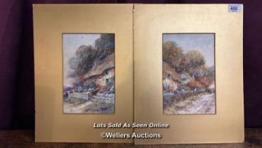 TWO WATERCOLOURS BY LEYTON FORBES, BOTH 14.5 X 23CM