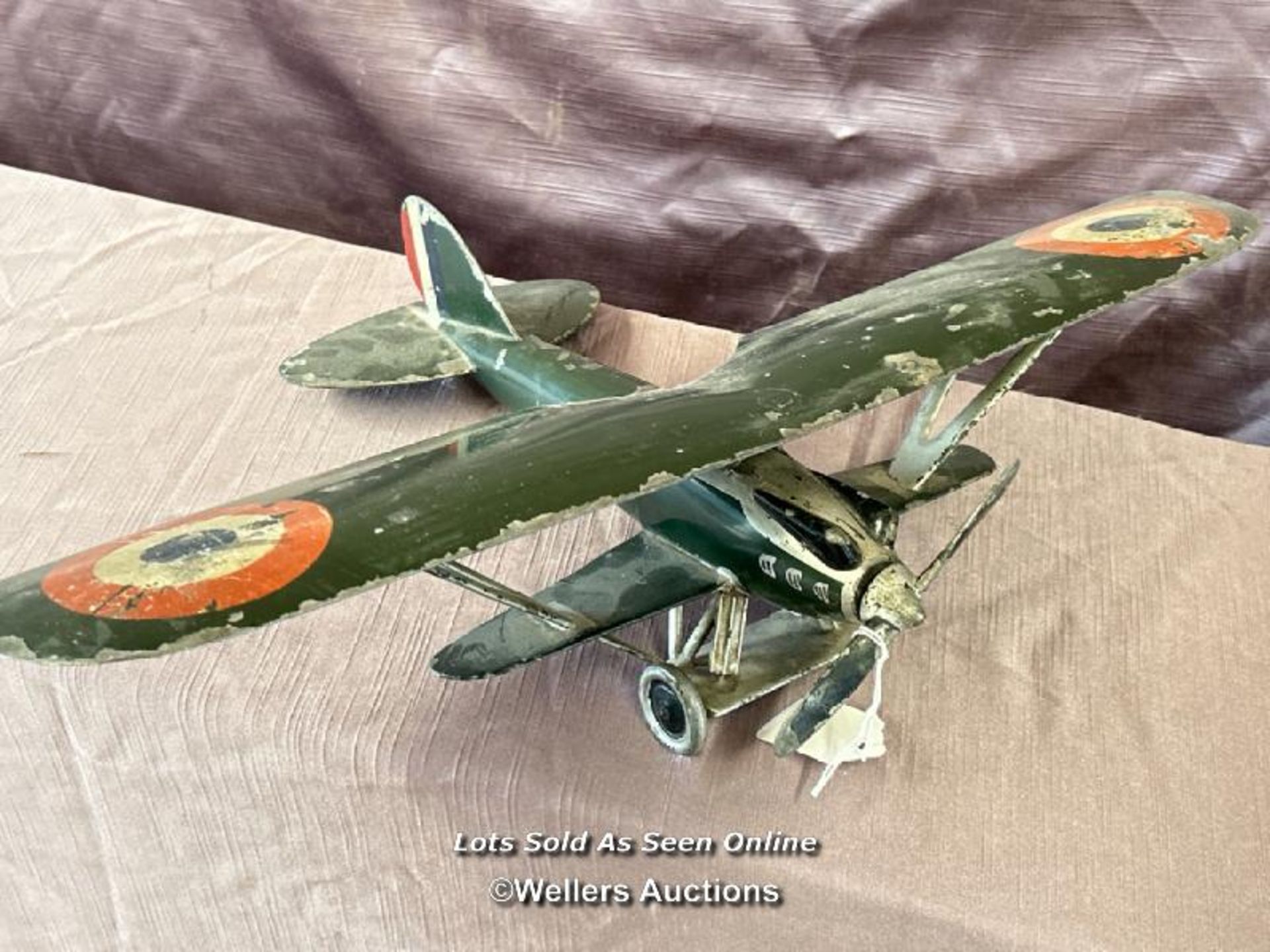 1:72 SCALE ROUGH BUILT METAL MODEL AIRPLANE WORLD WAR ONE FRENCH NIEUPORT-DELAGE NID 52 - Image 3 of 5