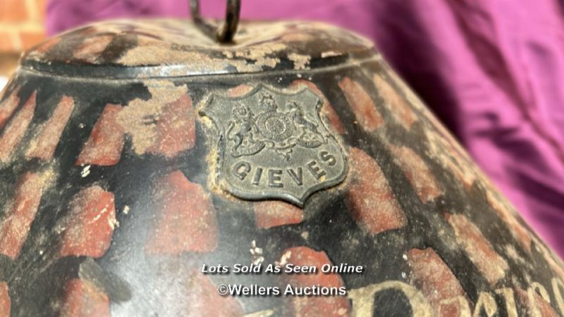WORLD WAR TWO WOLSELEY TROPICAL HELMET WITH ORIGINAL TRANSPORTATION TIN BY GIEVES OF LONDON - Image 11 of 11