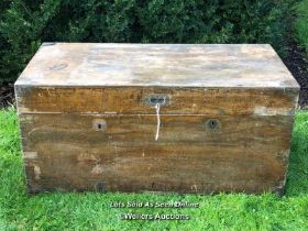 OAK CAMPAIGN CHEST, 101 X 49 X 49CM