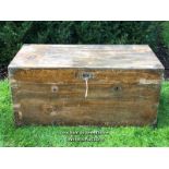 OAK CAMPAIGN CHEST, 101 X 49 X 49CM