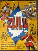 ZULU, ORINGAL FILM POSTER, 62.5CM W X 85CM H