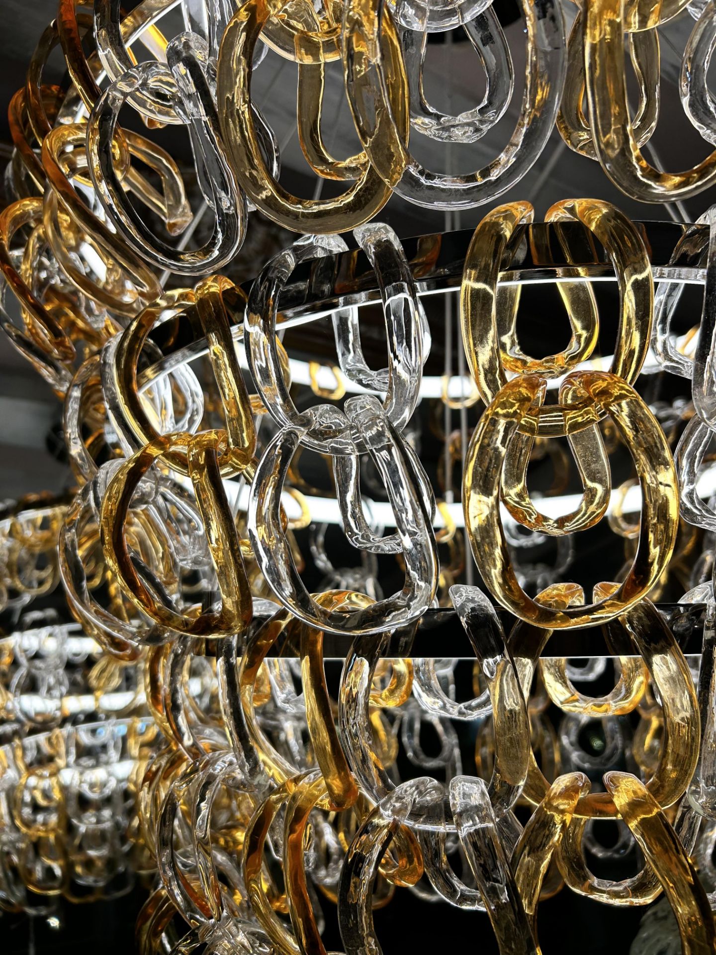 MURANO GLASS CHANDELIER, ORIGINAL STRUCTURE WAS COMMISSIONED BY BVLGARI AND HAVE BEEN CREATED FROM - Image 4 of 4