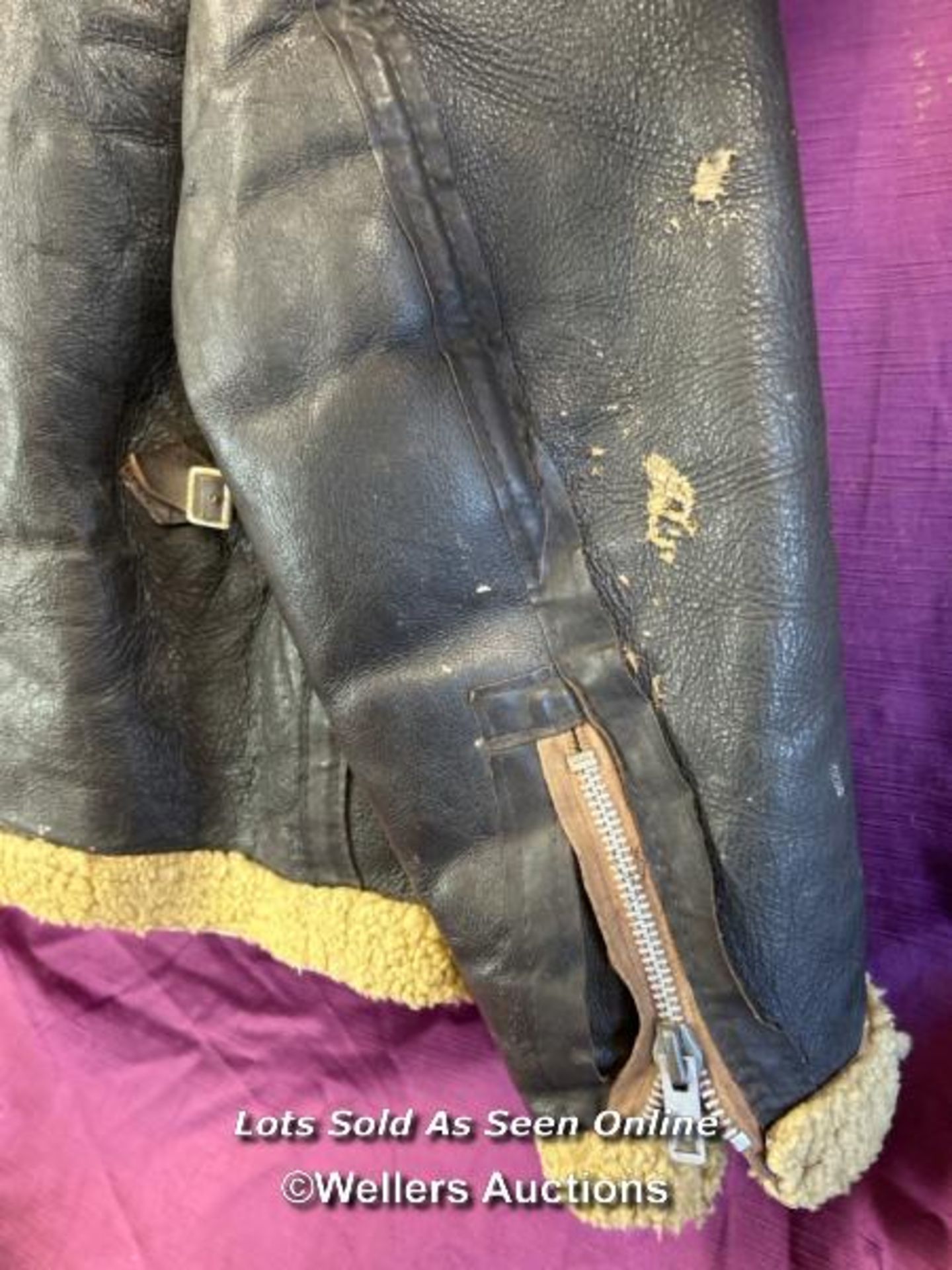 VINTAGE LEATHER FLYING JACKET - Image 4 of 5