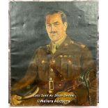 OIL ON CANVAS PORTRAIT OF A MAJOR FROM THE KINGS SOMERSET LIGHT INFANTRY, 76 X 63.5CM