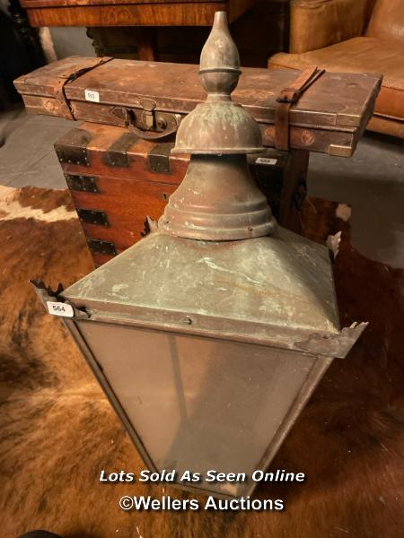 COPPER STREET LANTERN, 44 X 83CM