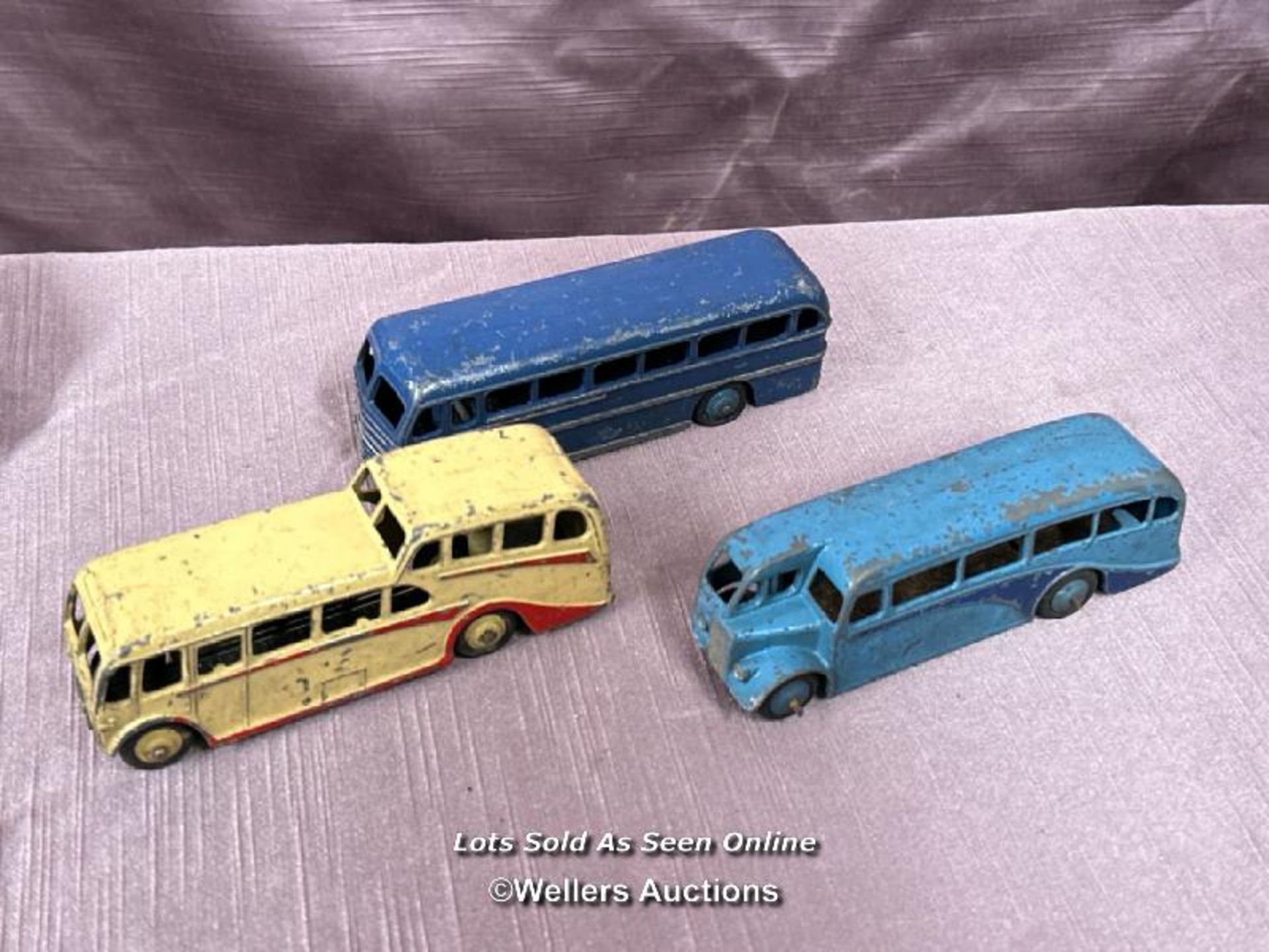 THREE DINKY DIE CAST COACHES INCLUDING OBSERVATION COACH AND THE LEYLAND ROYAL TIGER - Image 7 of 7
