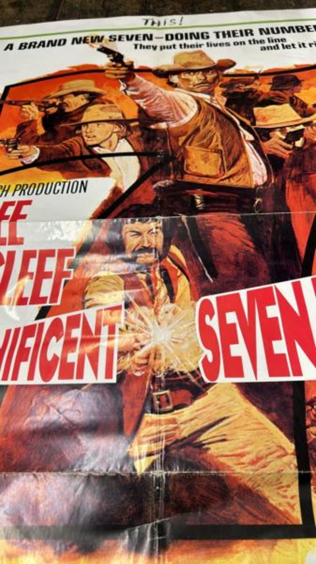 THE MAGNIFICENT SEVEN RIDE!, ORIGINAL FILM POSTER, 72/29*?, 69CM W X 103.5CM H - Bild 4 aus 5