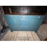 18TH CENTURY BLUE PAINTED MULE CHEST, 129 X 52 X 78CM