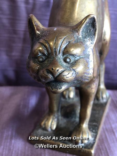 BRONZE CAT MASCOT, HEIGHT 14CM - Image 3 of 4