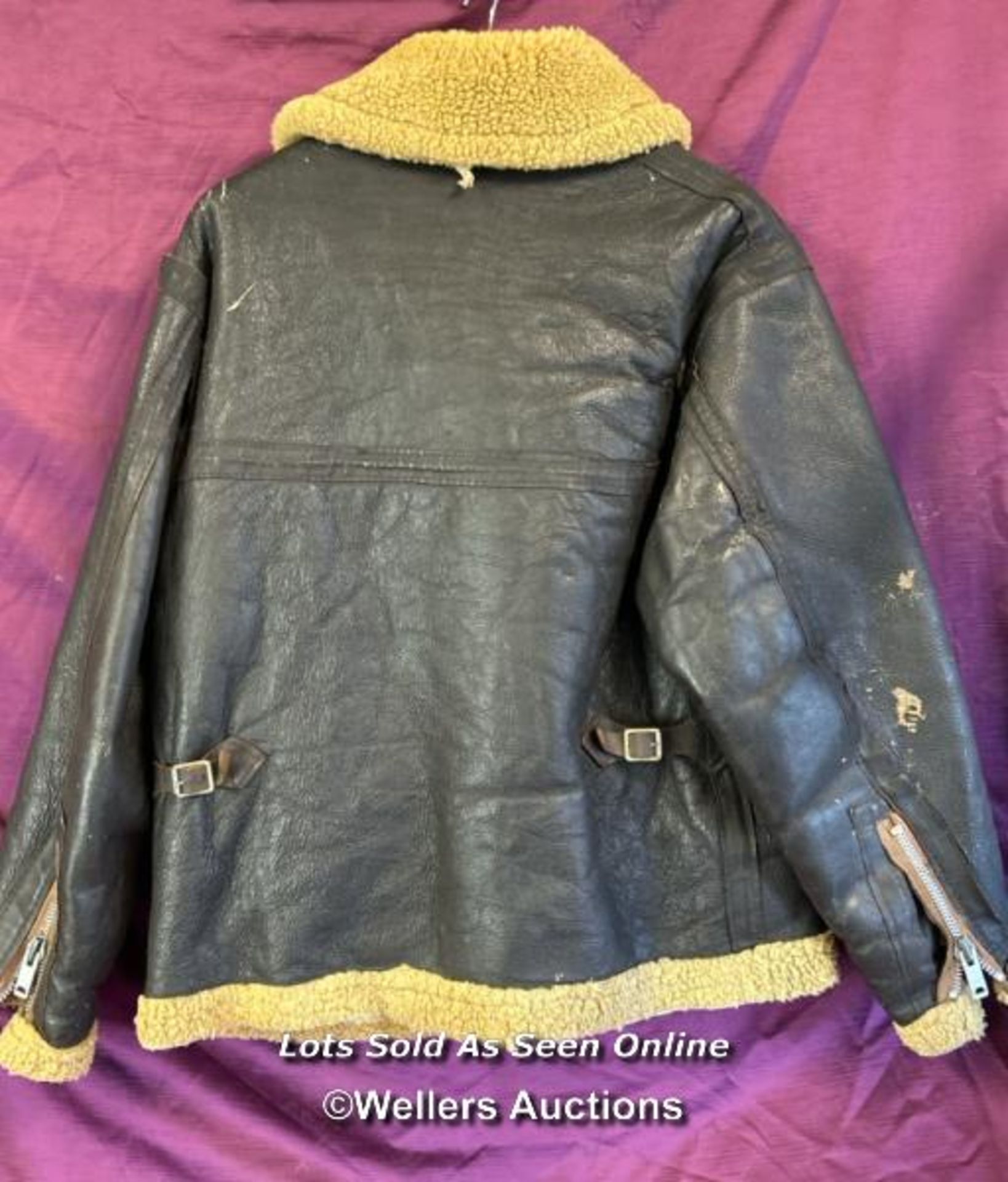 VINTAGE LEATHER FLYING JACKET - Image 5 of 5