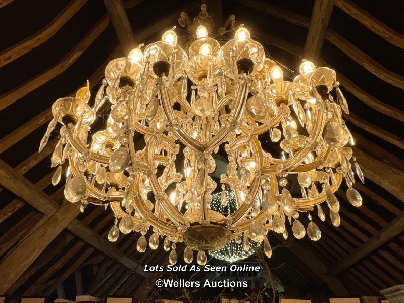 EARLY 20TH CENTURY ITALIAN CHANDELIER, APPEARS TO BE COMPLETE AND WORKING AS SHOWN, SEVEN ARMS SPLIT - Image 2 of 8