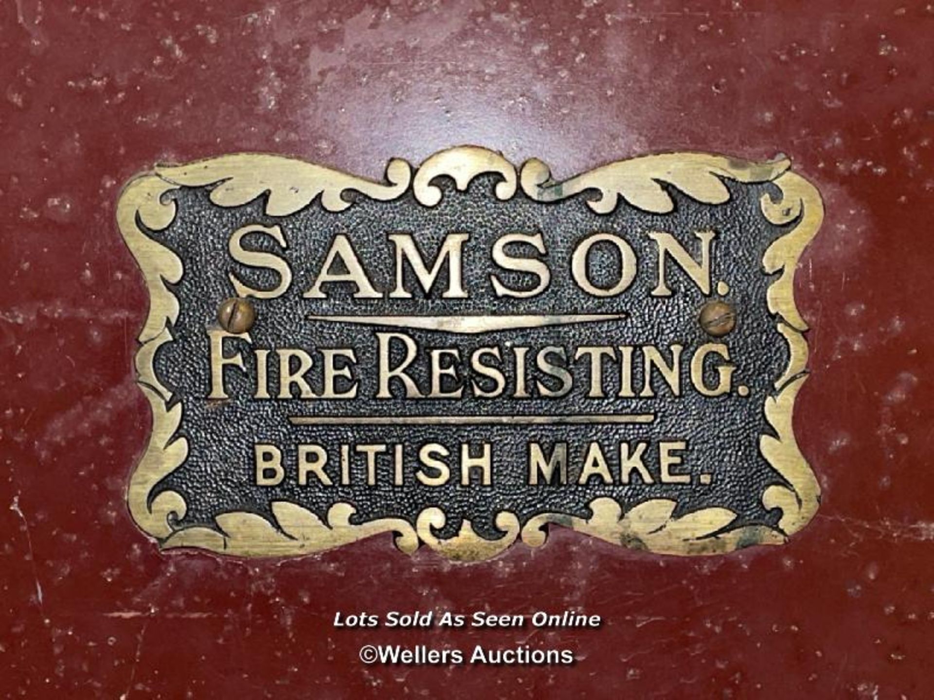 SAMSON FIRE RESISTING BRITISH MAKE TALL SAFE, 61 X 51 X 153CM (WITH KEY), FROM GLENISTER'S FURNITURE - Image 3 of 7