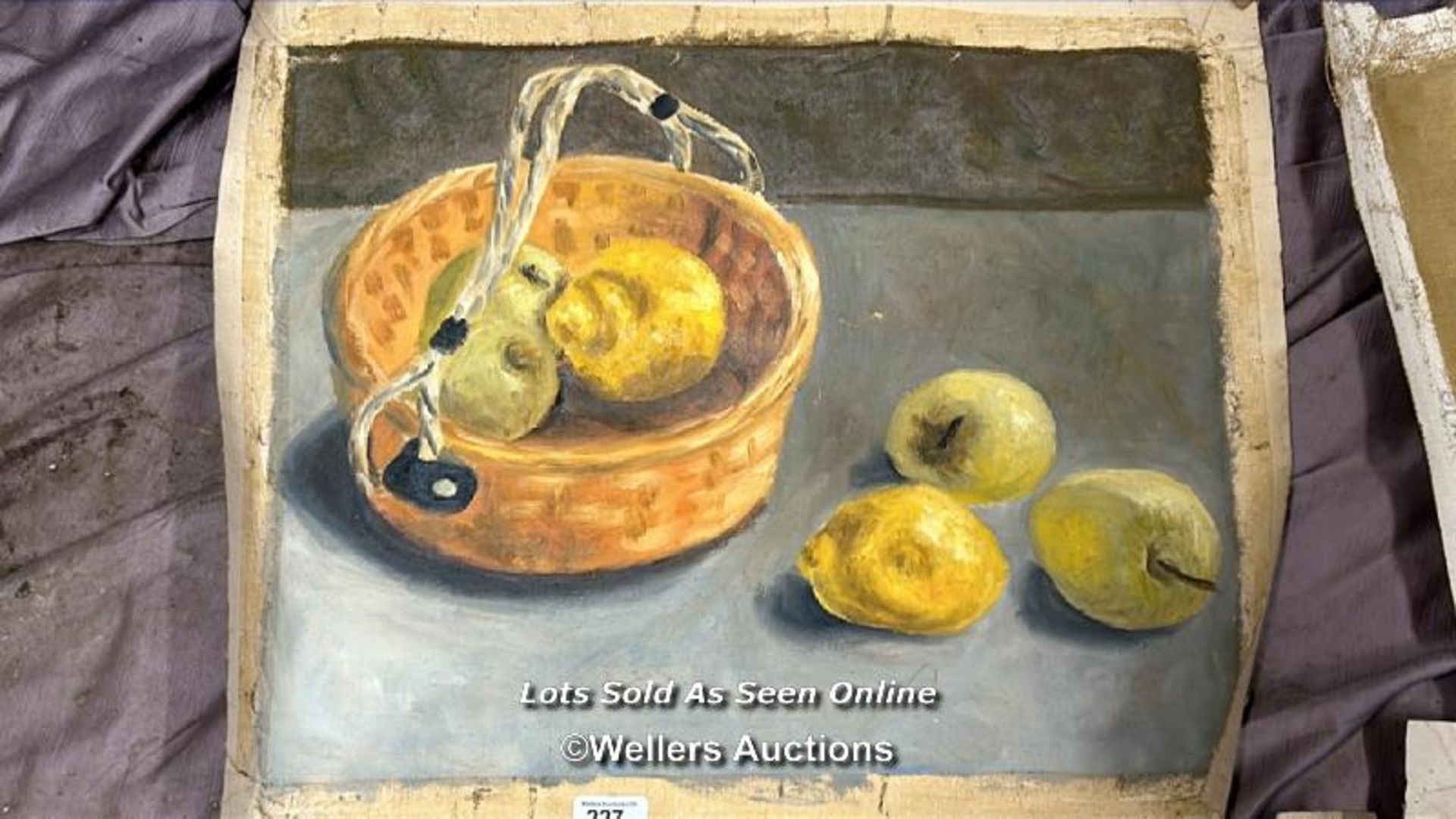 FIVE OIL ON CANVAS STILL LIFE PAINTINGS - Image 2 of 6