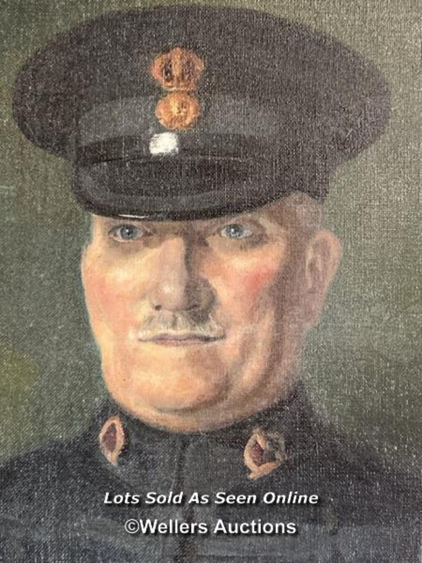 OIL ON CANVAS PORTRAIT OF A MILITARY OFFICER WITH BOER WAR MEDALS, SIGNED BY G. STURGES '32, 51 X - Bild 2 aus 5