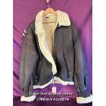 VINTAGE IRWIN STYLE FLYING JACKET (SOME DAMAGE TO ARM)