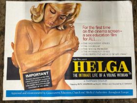 HELGA, AN INTIMATE LIFE OF A YOUNG WOMEN, ORIGINAL FILM POSTER, PRINTED IN ENGLAND BY D. & A.