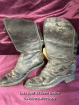 PAIR OF VINTAGE LEWIS LEATHERS BIKERS BOOTS