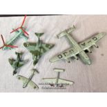 SELECTION OF DINKY DIE CAST PLANES AND A HELICOPTER