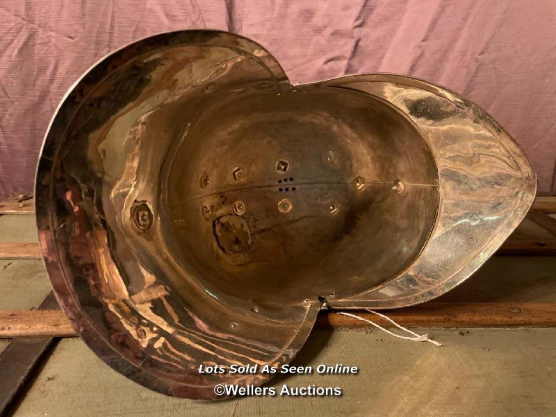 CIRCA 1930 ENGLISH SILVERED OFFICERS MERRYWEATHER HELMET - Image 3 of 4