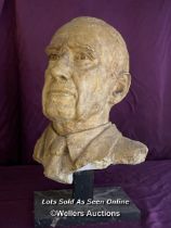 PLASTER BUST OF A GENTLEMAN, HEIGHT 46CM