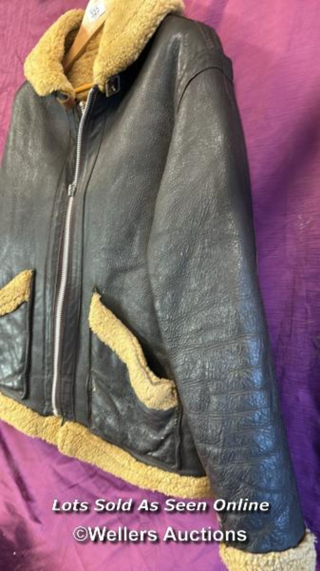 VINTAGE LEATHER FLYING JACKET - Image 3 of 5