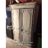 EARLY 19TH CENTURTY FRENCH ARMOIRE WITH BLEACHED OAK, 155 X 64 X 245CM, DISASSEMBLES FOR TRANSPORT