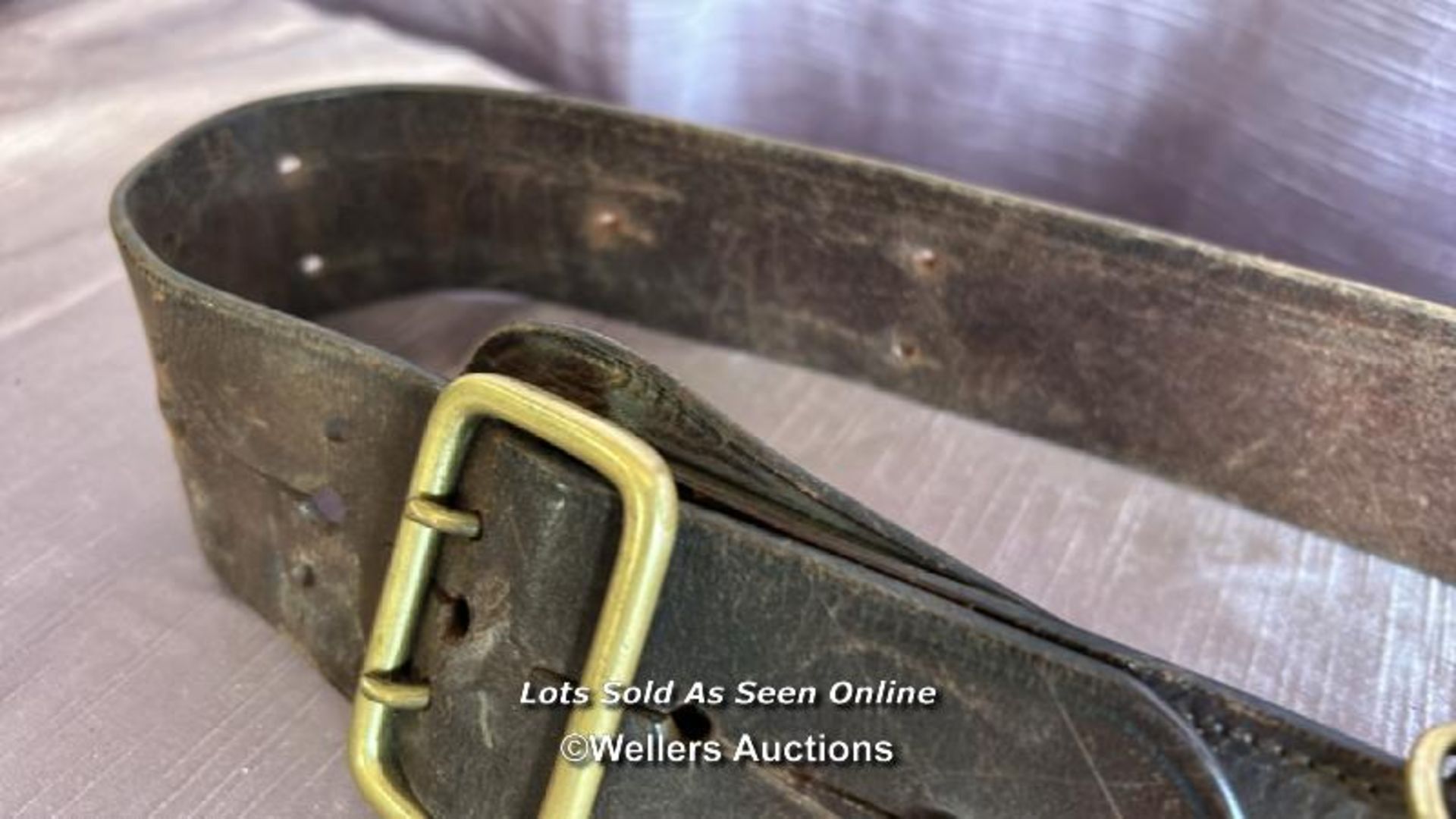 OFFICERS SAM BROWN LEATHER BELT - Image 7 of 7