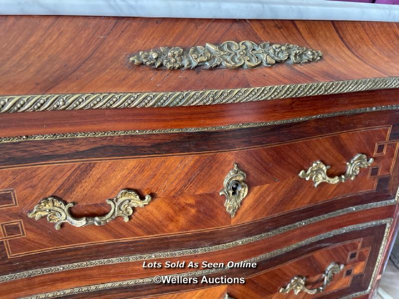 19TH CENTURY LOUIS XV SOMMELIER SECRETAIRE, KING WOOD AND BOX WOOD INLAY WITH ORMULU MOUNTS AND - Image 7 of 7