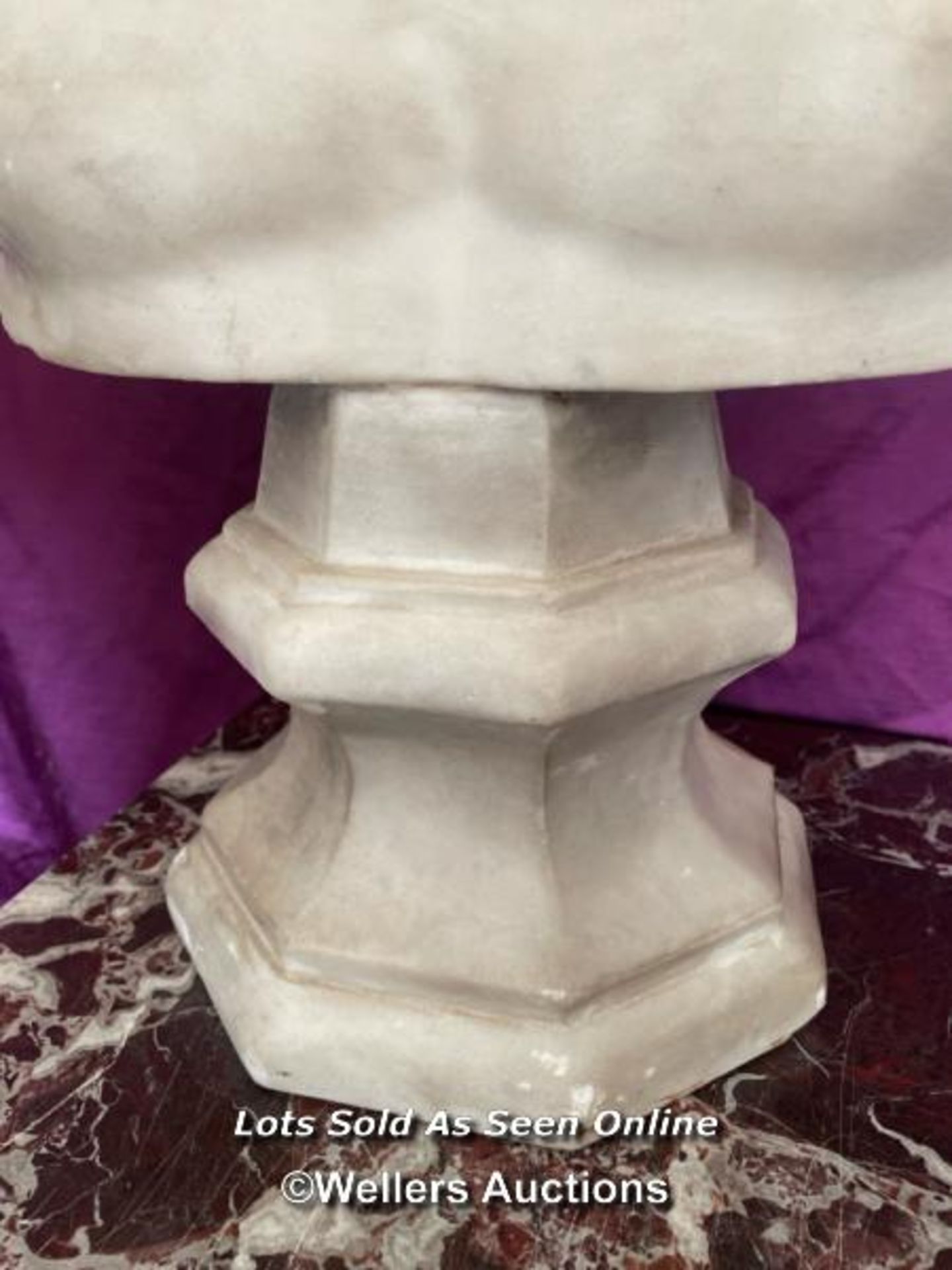 19TH CENTURY MARBLE BUST OF ANTINOUS, 55 X 23 (BASE) X 73.5CM - This lot is located away from the - Image 4 of 7