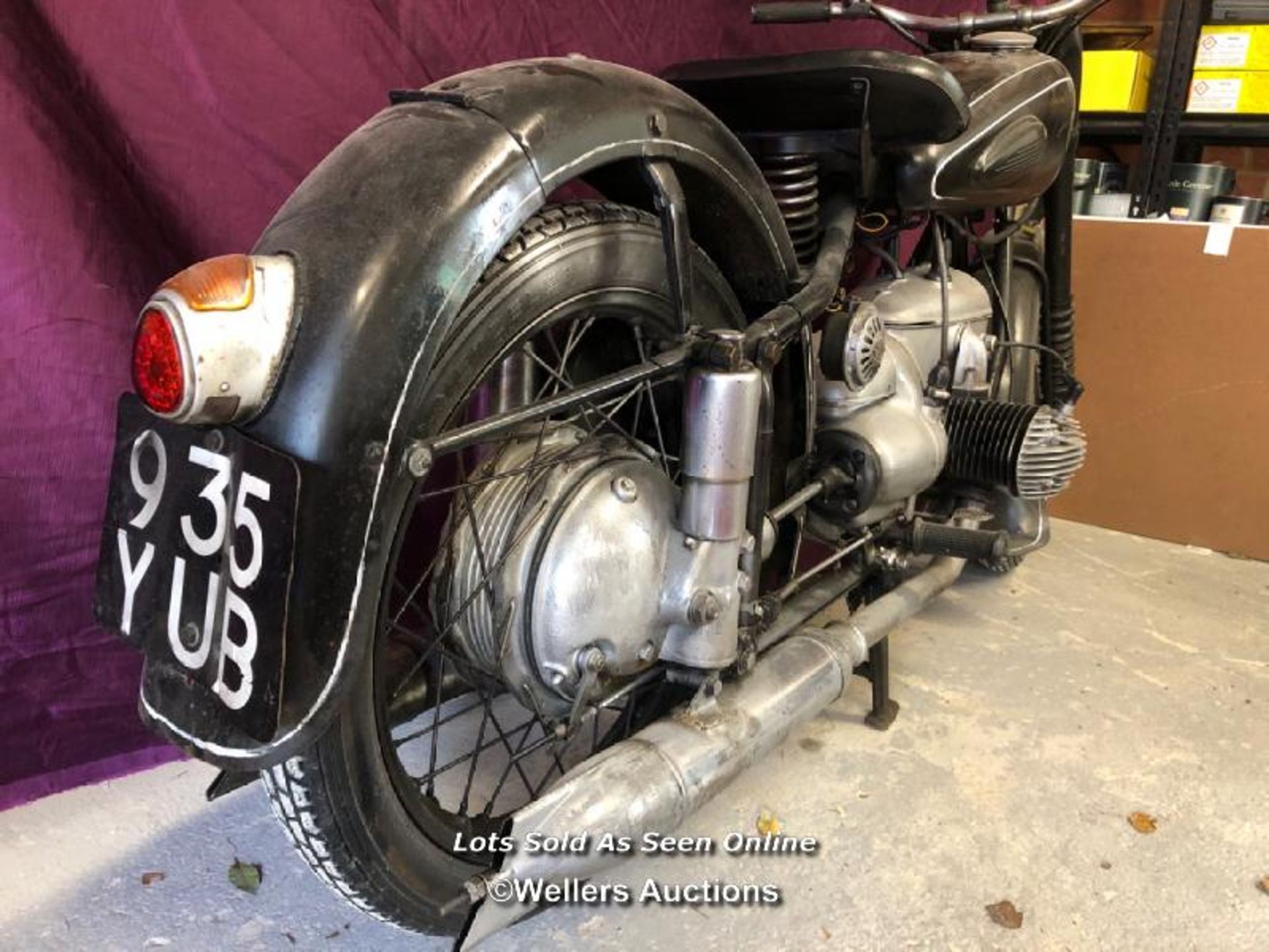 IFA 350 HORIZONTALLY OPPOSED TWIN CYLINDER 1954 MOTORCYCLE, TAX EXEMPT, RUNS WITH GOOD - Image 3 of 12