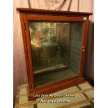 MAHOGANY MIRRORED DISPLAY CABINET, 72 X 16 X 85CM (WITHOUT SHELVES)