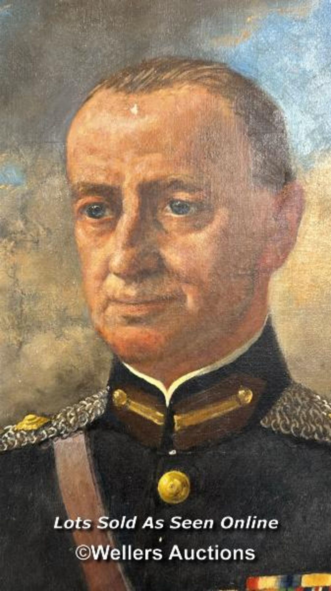 OIL ON CANVAS DEPICTING A PORTRAIT OF L. BUSTLELL-RAWLINGS, IN THE UNIFORM OF THE LEGION OF - Image 2 of 10