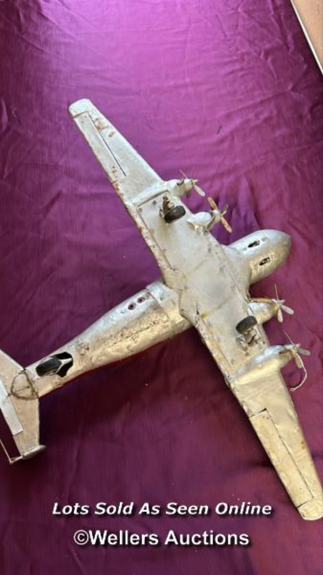 SCRATCH BUILT BOEING YB18 MODEL PLANE FITTED WITH WHAT APPEARS TO BE BATTERY AND ELECTRIC - Image 5 of 8