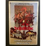 'THE BIG RED ONE' FILM POSTER, 1960'S PASTED ONTO BOARD FOR THEATRICAL USE, POSTER SIZE 59 X 104CM