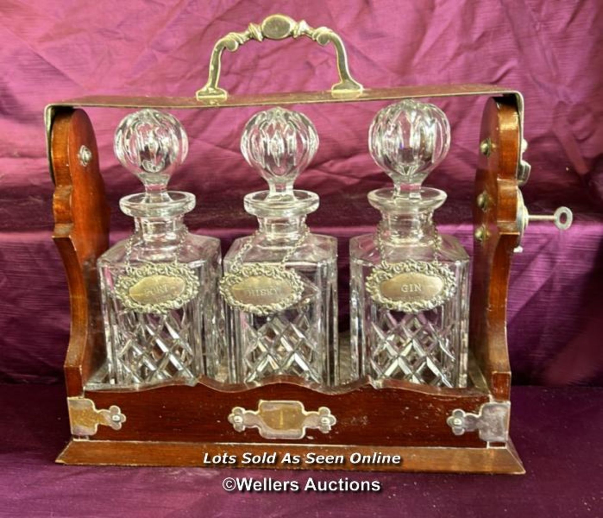 DAVID HOLLANDER AND SONS 20TH CENTURY SILVER PLATED TANTALIS WITH KEY AND HALLMARK SILVER LABELS, 35