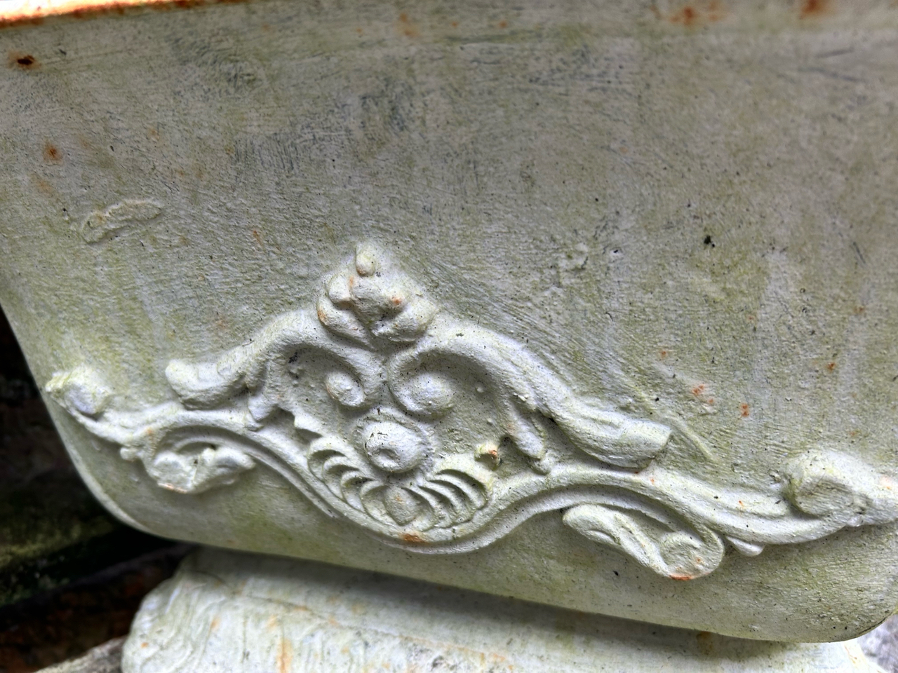 PAIR OF FRENCH CAST IRON PLANTERS - Image 6 of 7