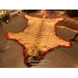 19TH CENTURY TIGER SKIN RUG WITHOUT CLAWS, 330 X 200CM