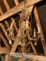 EARLY 20TH CENTURY ITALIAN CHANDELIER, FOR RESTORATION, DIAMETER 6CM X HEIGHT 86CM