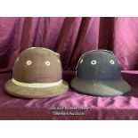 PAIR OF VINTAGE POLO HELMETS, FOR DISPLAY