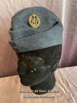 WW2 PATTERN RAF SIDE CAP WITH ORIGINAL BADGE AND BAKELITE BUTTONS