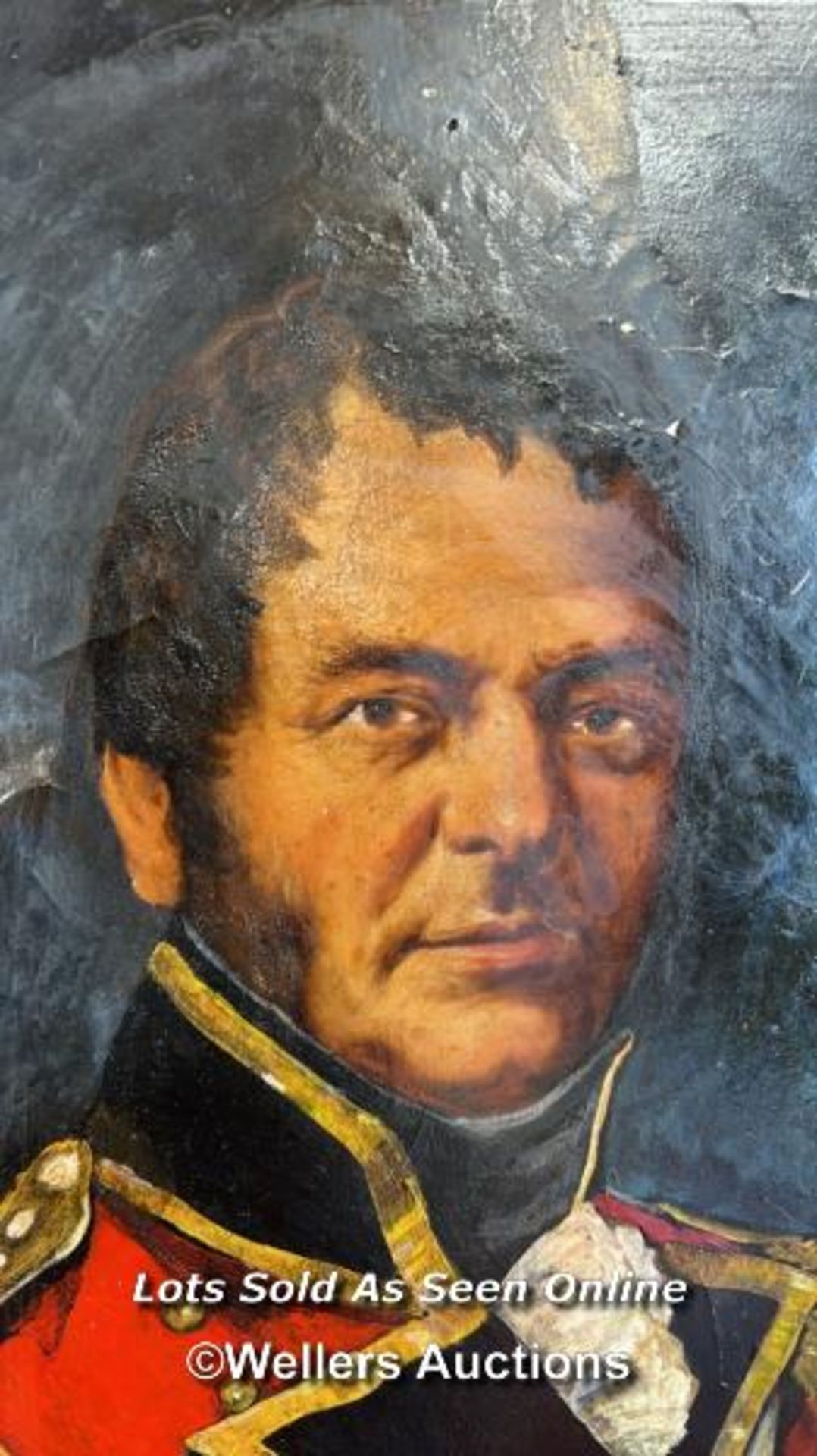 FRAMED OIL ON CANVAS DEPICTING A MILITARY GENTLEMAN, 49.5 X 60CM - Image 2 of 6
