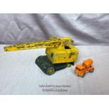 DINKY SUPERTOYS COLES MOBILE CRANE TOGETHER WITH A LESNEY CEMENT MIXER