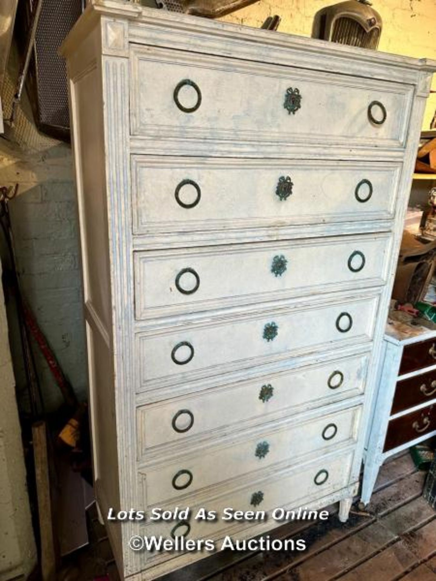 19TH CENTURY FRENCH SEMINAR CHEST OF DRAWERS, 94 X 44 X 164CM