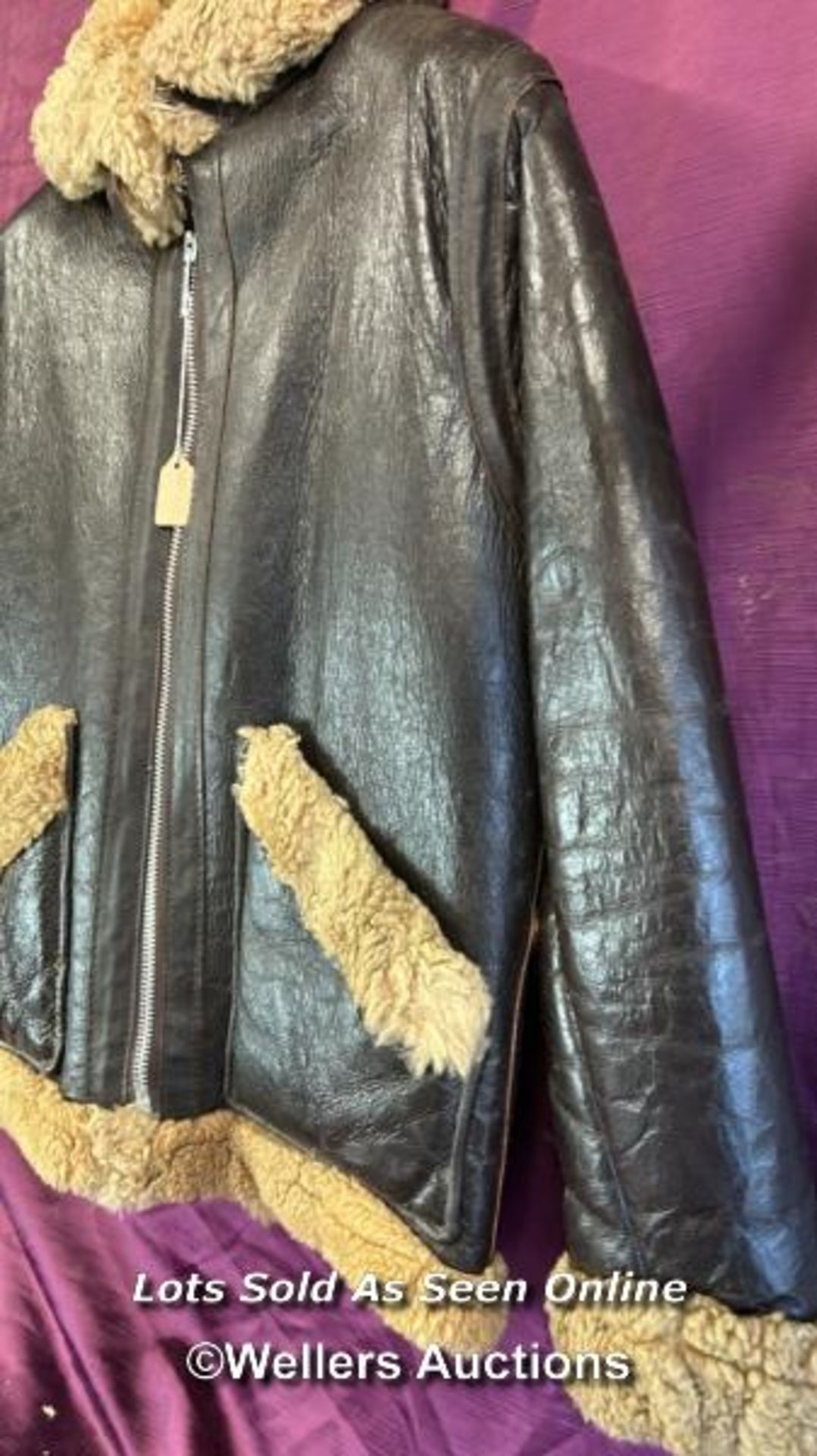 VINTAGE LEATHER FLYING JACKET - Image 3 of 5