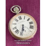 A.W.DEAR HYDE PARK CORNER S.W POCKET WATCH, SWISS MADE, WHITE METAL CASE