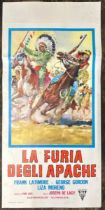 LA FURI DEGLI APACHE, ORIGINAL FILM POSTER, 33.5CM W X 70CM H