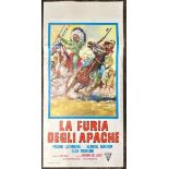 LA FURI DEGLI APACHE, ORIGINAL FILM POSTER, 33.5CM W X 70CM H