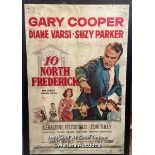 '10 NORTH FREDERICK' GARY COOPER FILM POSTER, 58/135 PASTED ONTO BOARD FOR THEATRICAL USE, POSTER