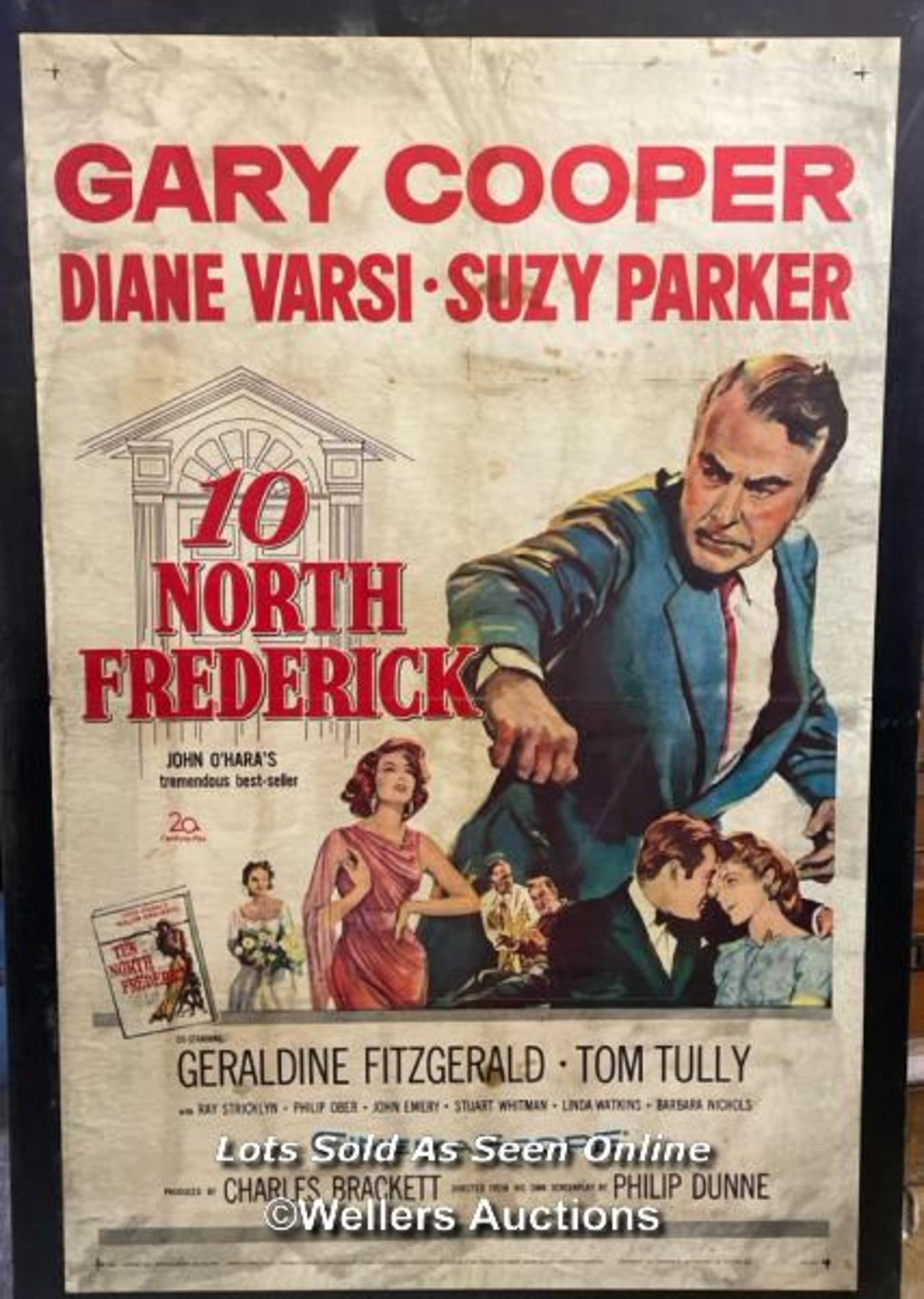 '10 NORTH FREDERICK' GARY COOPER FILM POSTER, 58/135 PASTED ONTO BOARD FOR THEATRICAL USE, POSTER